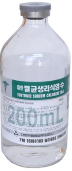 대한멸균생리식염수_(1.8g/200mL/병) 제품 사진