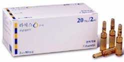 라식스주사_(20mg/2mL) 제품 사진