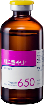 네오플라틴주_(0.65g/65mL) 제품 사진