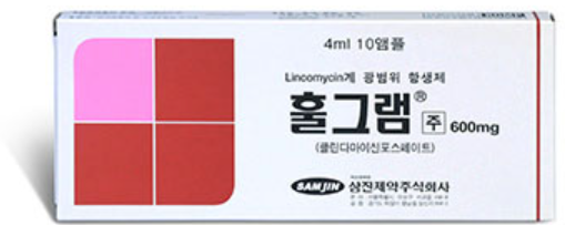 훌g600mg주사_(0.6g/4mL) 제품 사진