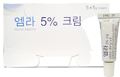 엠라5%크림_(5g) 제품 사진