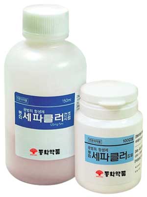 동화세파클러건조시럽125mg/5mL_(3.75g/150mL) 제품 사진