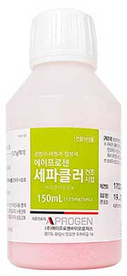에이프로젠세파클러건조시럽125mg/5ml_(3.75g/150mL) 제품 사진