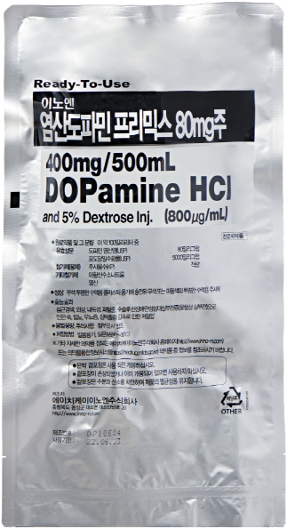 이노엔염산도파민프리믹스80mg주_(500mL) 제품 사진