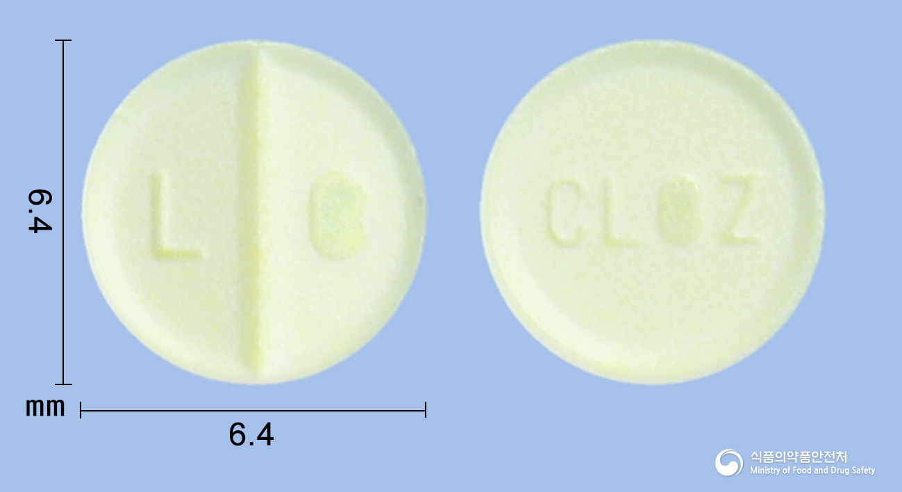 클로자릴정25mg 제품 사진