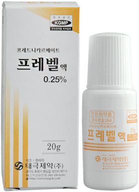 프레벨액0.25%_(50mg/20g) 제품 사진