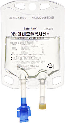 이노엔레보플록사신주_(0.25623g/50mL/백) 제품 사진