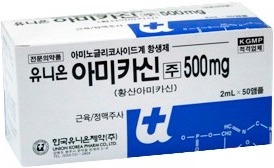 유니온아미카신주500mg_(0.5g/2mL) 제품 사진