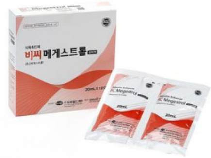 비씨메게스트롤현탁액_(0.8g/20mL) 제품 사진