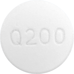 쿠에타핀정200mg 제품 사진
