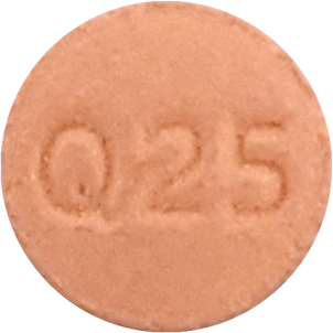 쿠에타핀정25mg 제품 사진