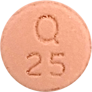 큐로켈정25mg 제품 사진