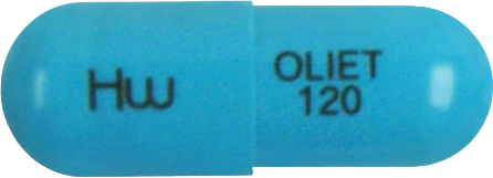 올리엣캡슐120mg 제품 사진