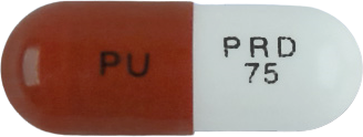 프래디캡슐75mg 제품 사진