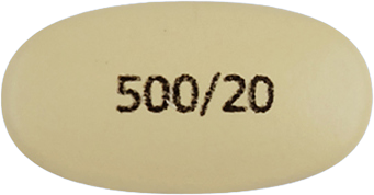 비모보정 500/20mg 제품 사진