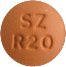 스타바스터정20mg 제품 사진