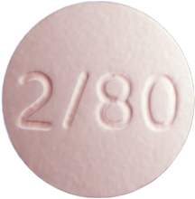 리바로브이정2/80mg 제품 사진