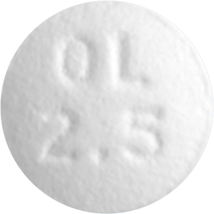 테바올란자핀정2.5mg 제품 사진