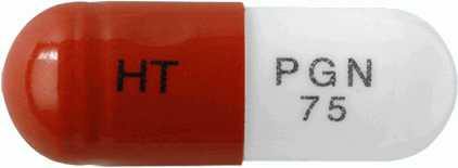 리레카캡슐75mg 제품 사진