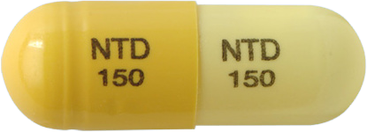 뉴티딘캡슐150mg 제품 사진