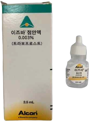이즈바점안액0.003%_(75μg/2.5mL) 제품 사진