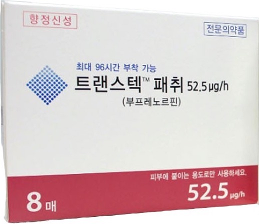 트랜스텍패취52.5μg/h 제품 사진