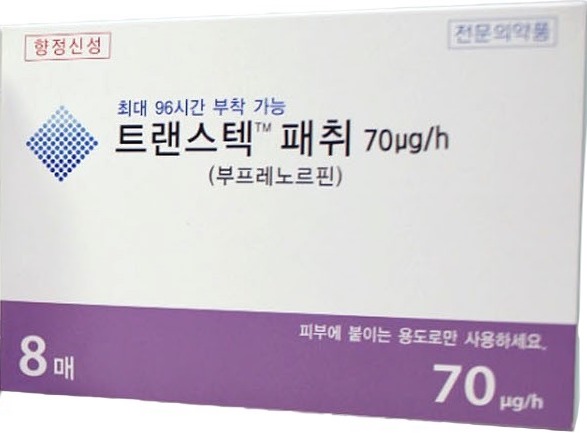 트랜스텍패취70μg/h 제품 사진