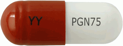 유로가바캡슐75mg 제품 사진