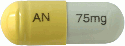 애니플루캡슐75mg 제품 사진