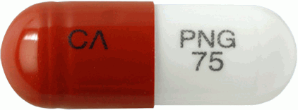 프레라캡슐75mg 제품 사진