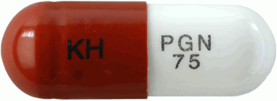 가바메드캡슐75mg 제품 사진