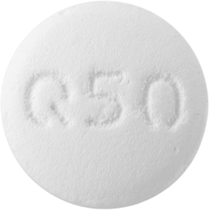 쿠에타핀정50mg 제품 사진