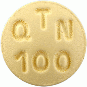 쿠아틴정100mg 제품 사진