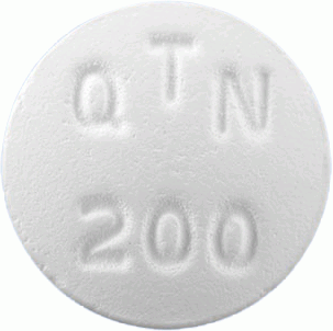 쿠아틴정200mg 제품 사진