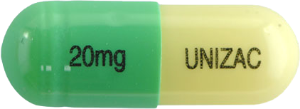 유니작캡슐20mg 제품 사진