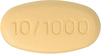 제포가듀오서방정10/1000mg 제품 사진