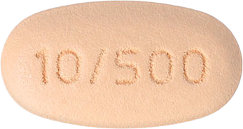 테네리엠서방정10/500mg 제품 사진