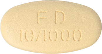 포시다파엠서방정10/1000mg 제품 사진