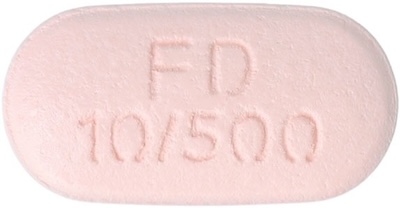 포시다파엠서방정10/500mg 제품 사진