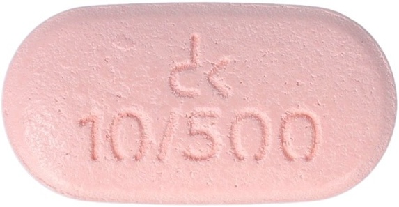 다플진메트서방정10/500mg 제품 사진