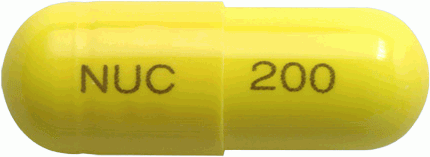 누코미트캡슐200mg 제품 사진