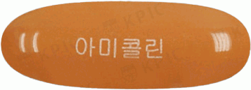 아미콜린연질캡슐 제품 사진