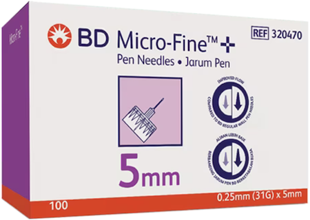 BD MicroFine 5mm 0.23mm 제품 사진
