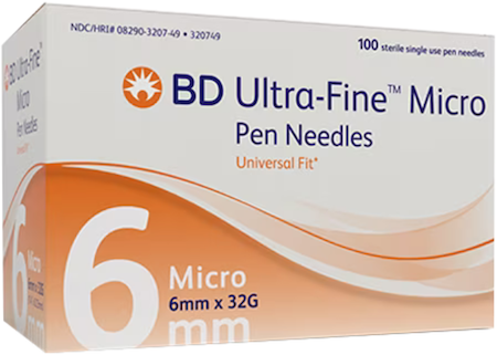BD MicroFine 6mm 0.23mm 제품 사진