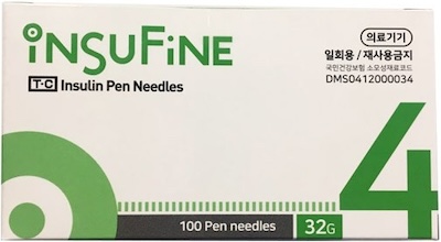 인슈파인인슐린펜니들4mm 제품 사진